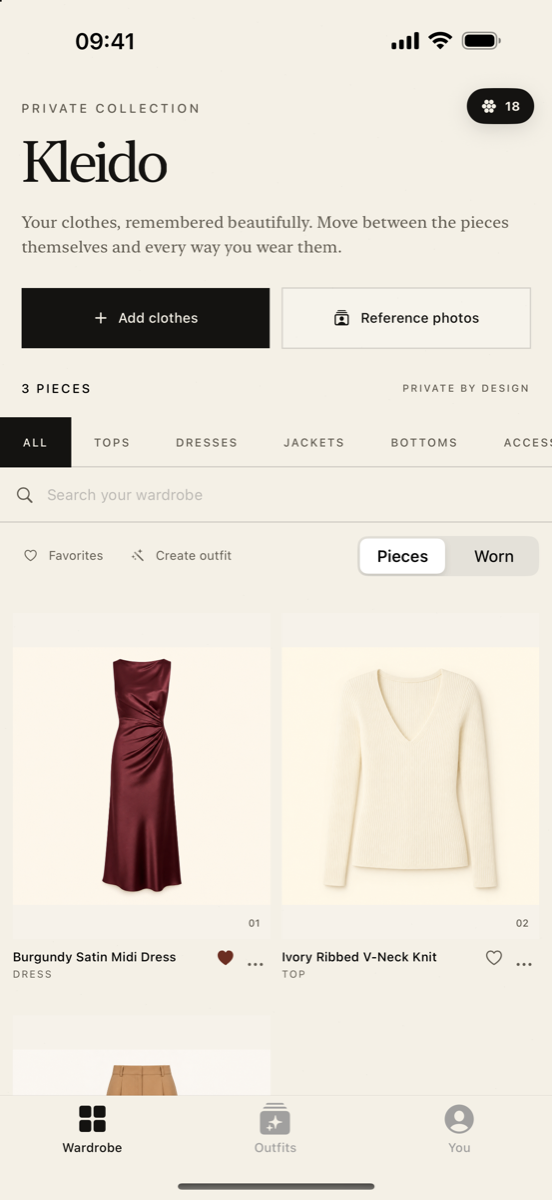 Your collection: clean cutouts of every piece you own